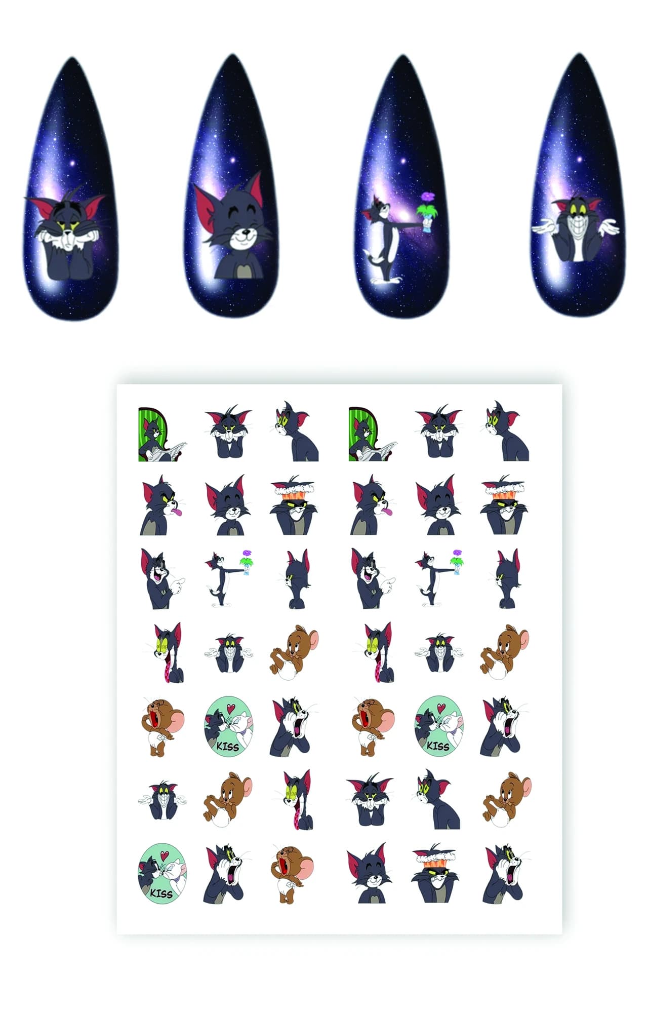 استیکر ناخن طرح تام و جری Tom and Jerry کد 3856