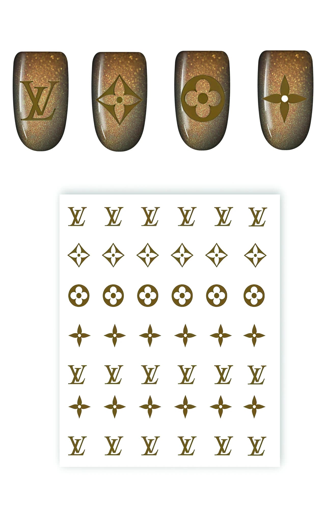 استیکر ناخن طرح لویی ویتون Louis Vuitton کد 3813
