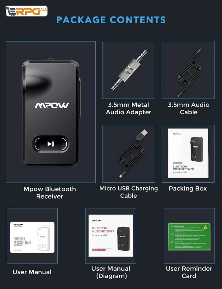 گیرنده بلوتوث MPOW BH129B — تصویر ۳