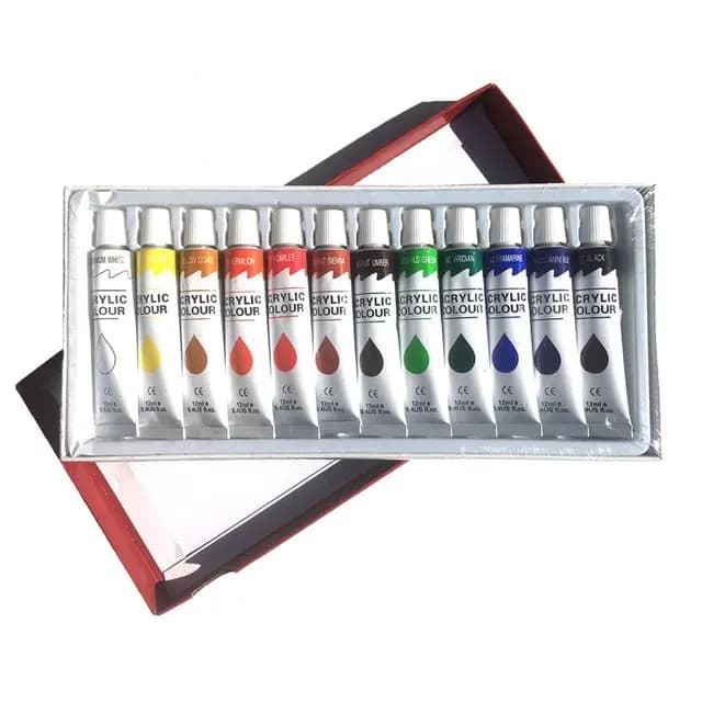 ست دوازده عددی 12 رنگ اکریلیک – 12×12 ml — تصویر ۳
