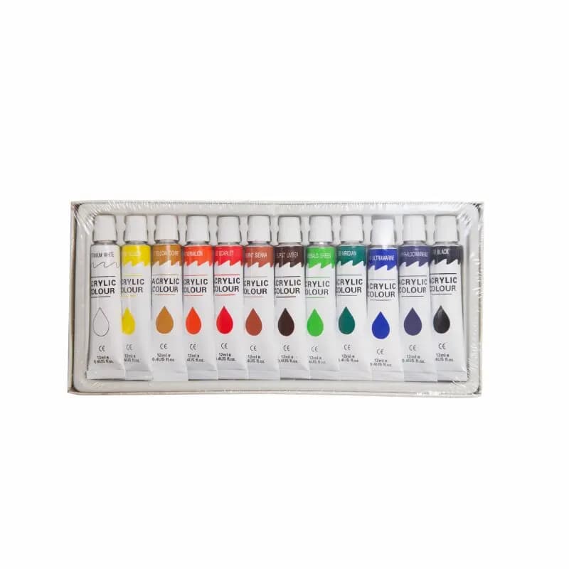 ست دوازده عددی 12 رنگ اکریلیک – 12×12 ml — تصویر ۴