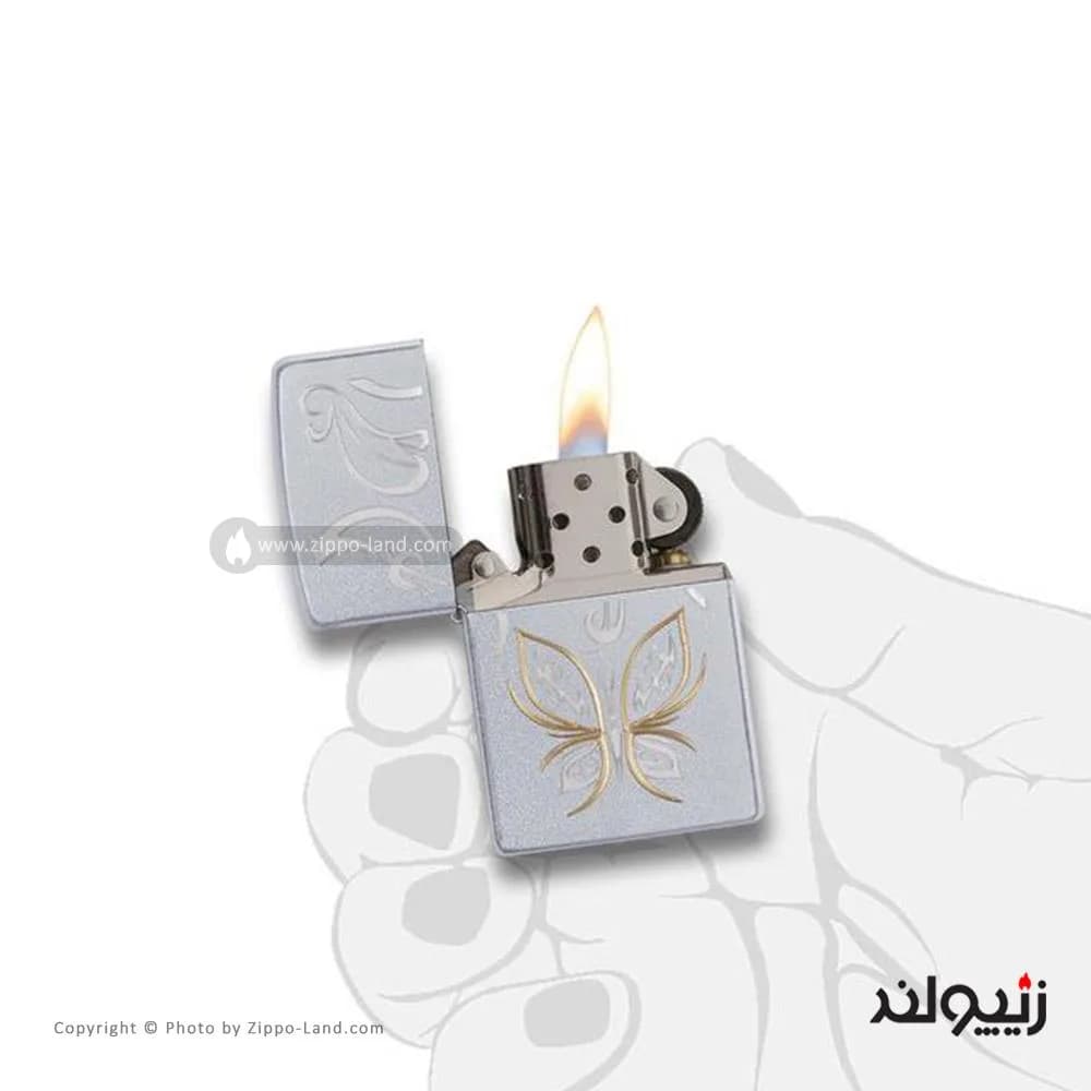 فندک زیپو مدل Golden Butterfly کد 24339 — تصویر ۳