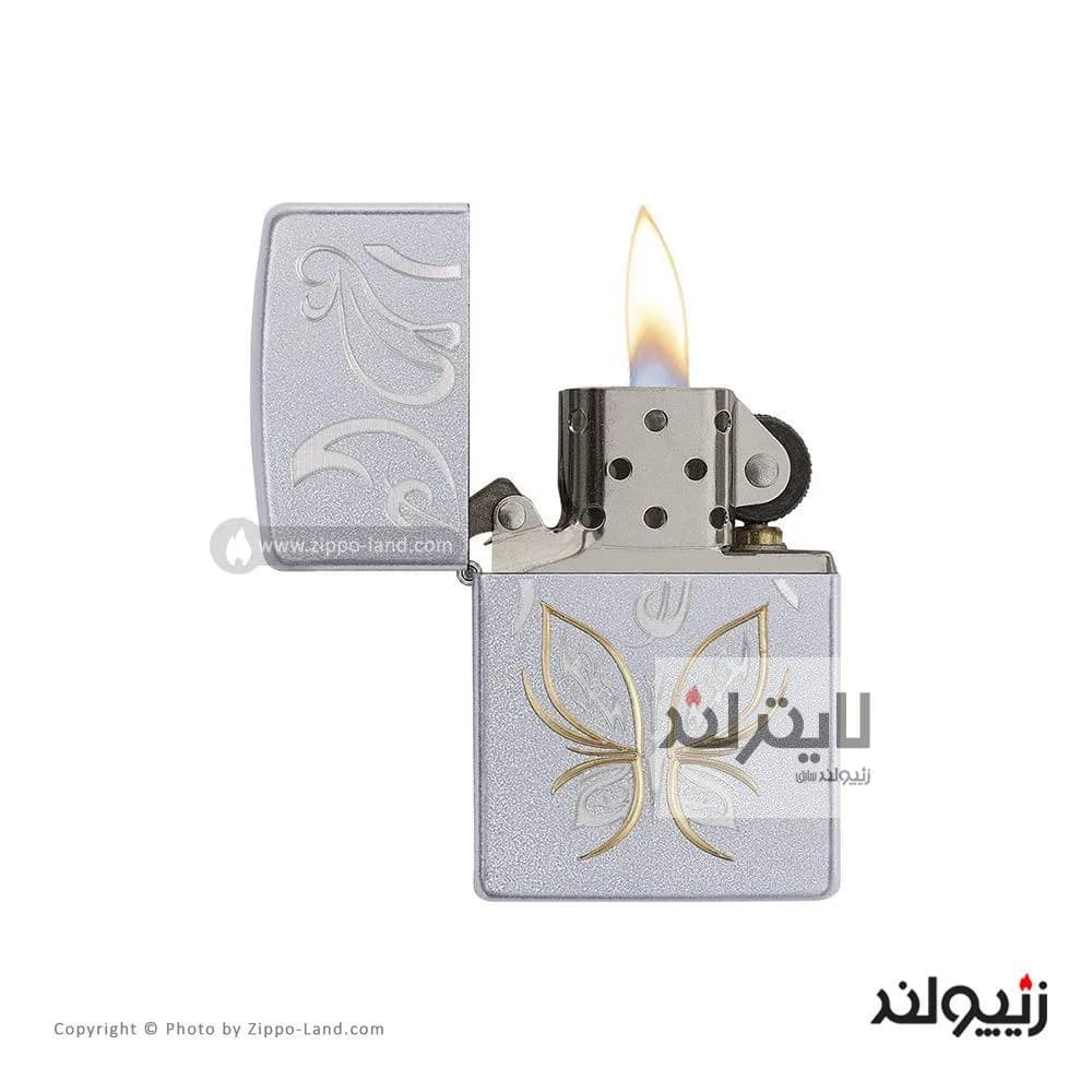 فندک زیپو مدل Golden Butterfly کد 24339 — تصویر ۲