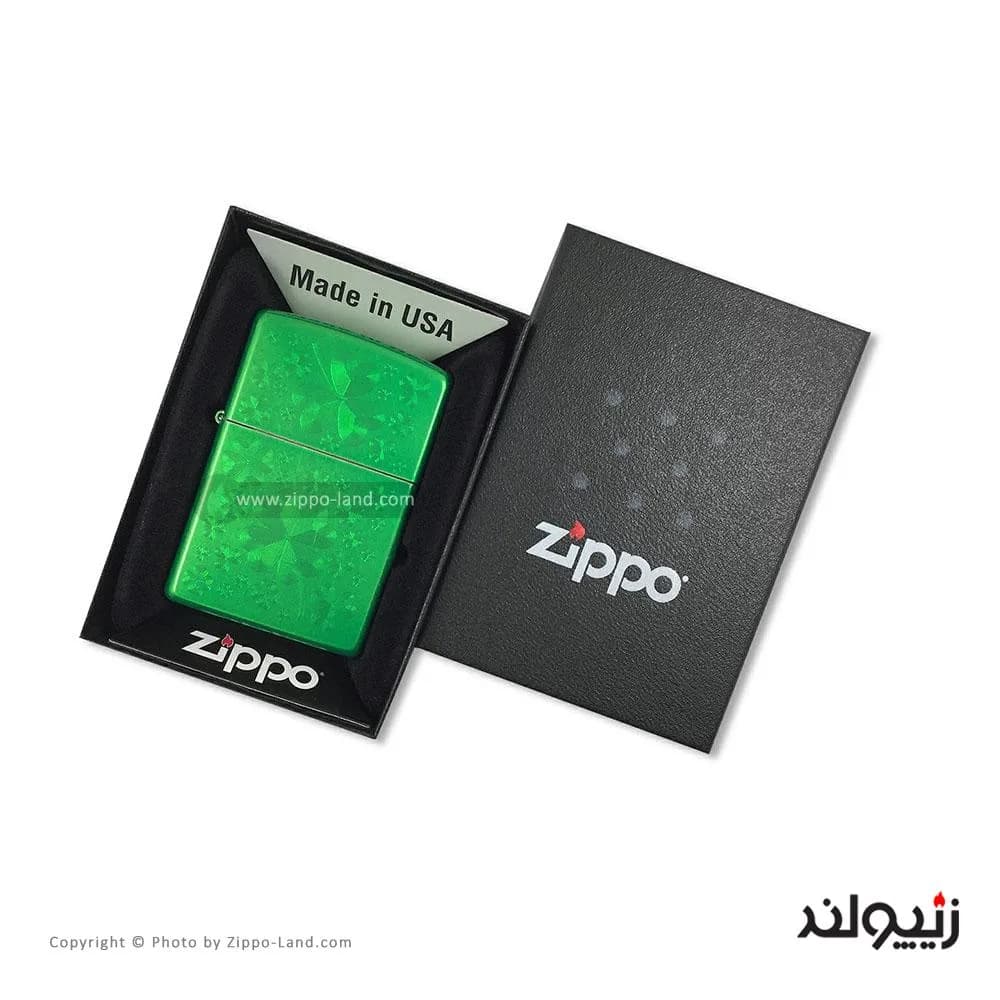 فندک زیپو مدل Iced Clover کد 28354 — تصویر ۴
