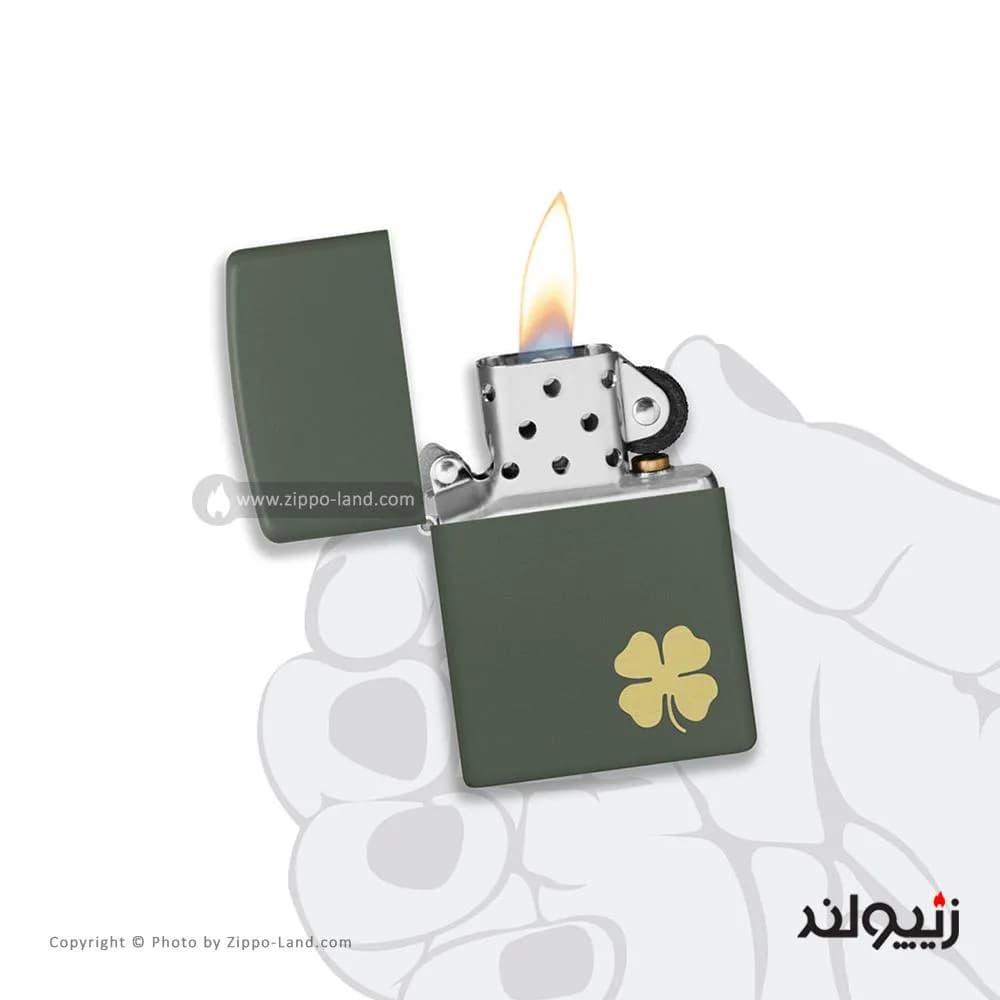 فندک زیپو مدل Four Leaf Clover کد 49796 — تصویر ۳