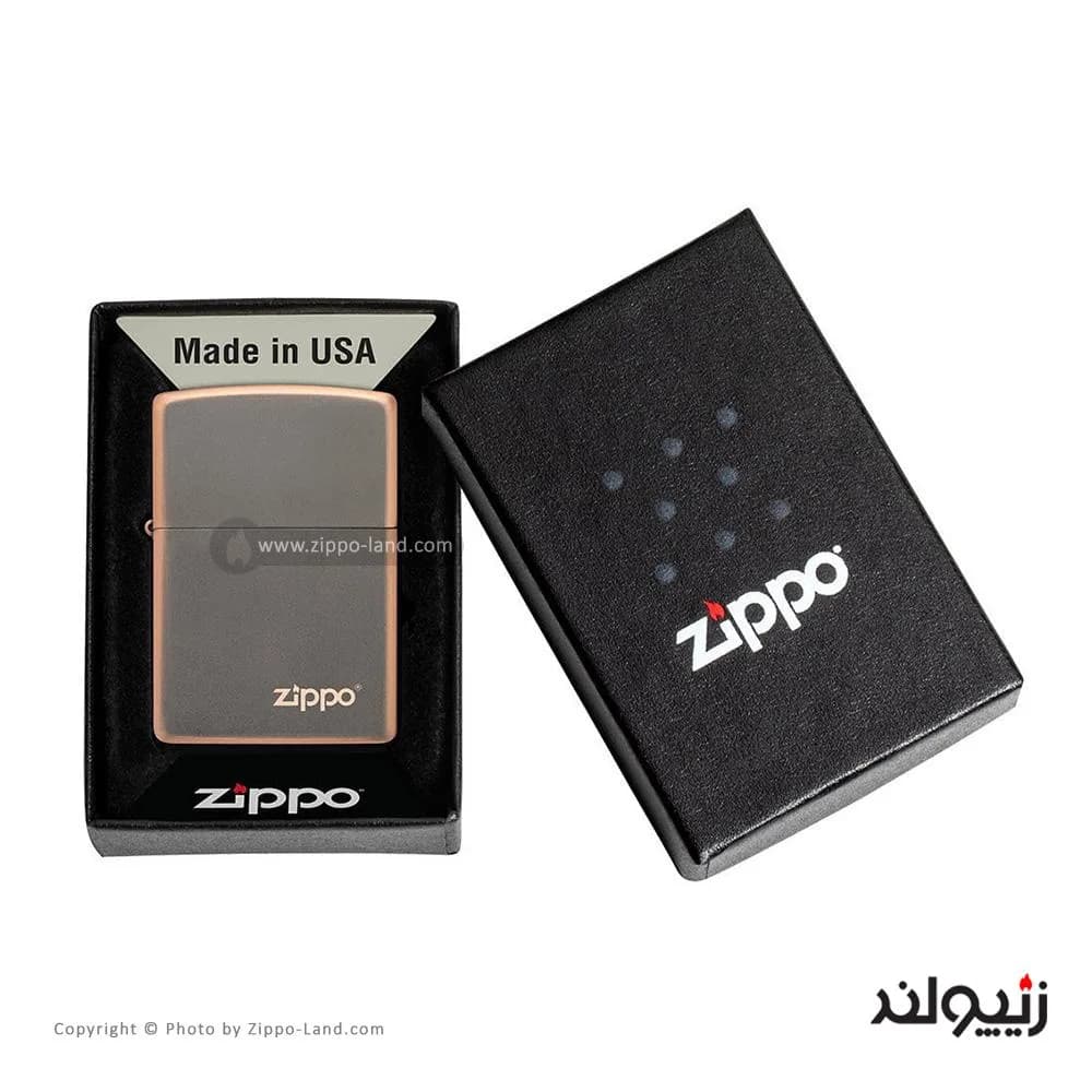 فندک زیپو مدل Rustic Bronze Zippo Logo مدل 49839zl — تصویر ۴