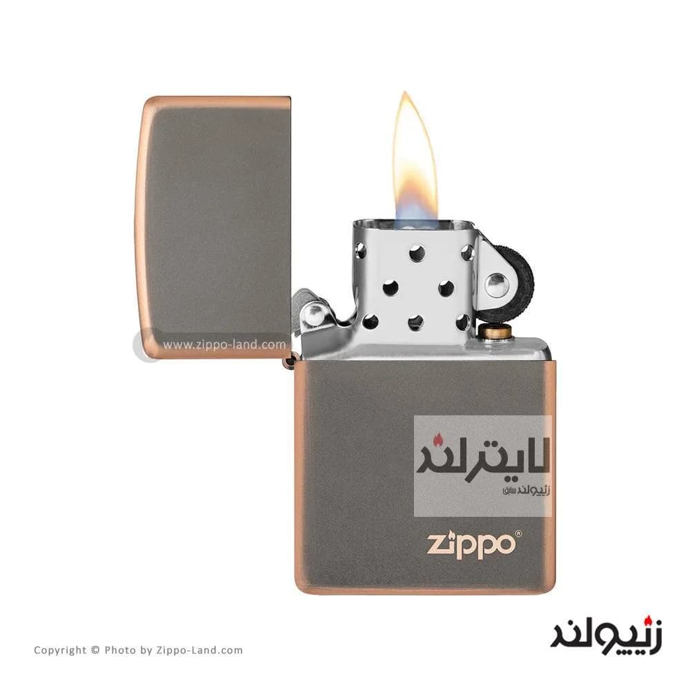 فندک زیپو مدل Rustic Bronze Zippo Logo مدل 49839zl — تصویر ۲