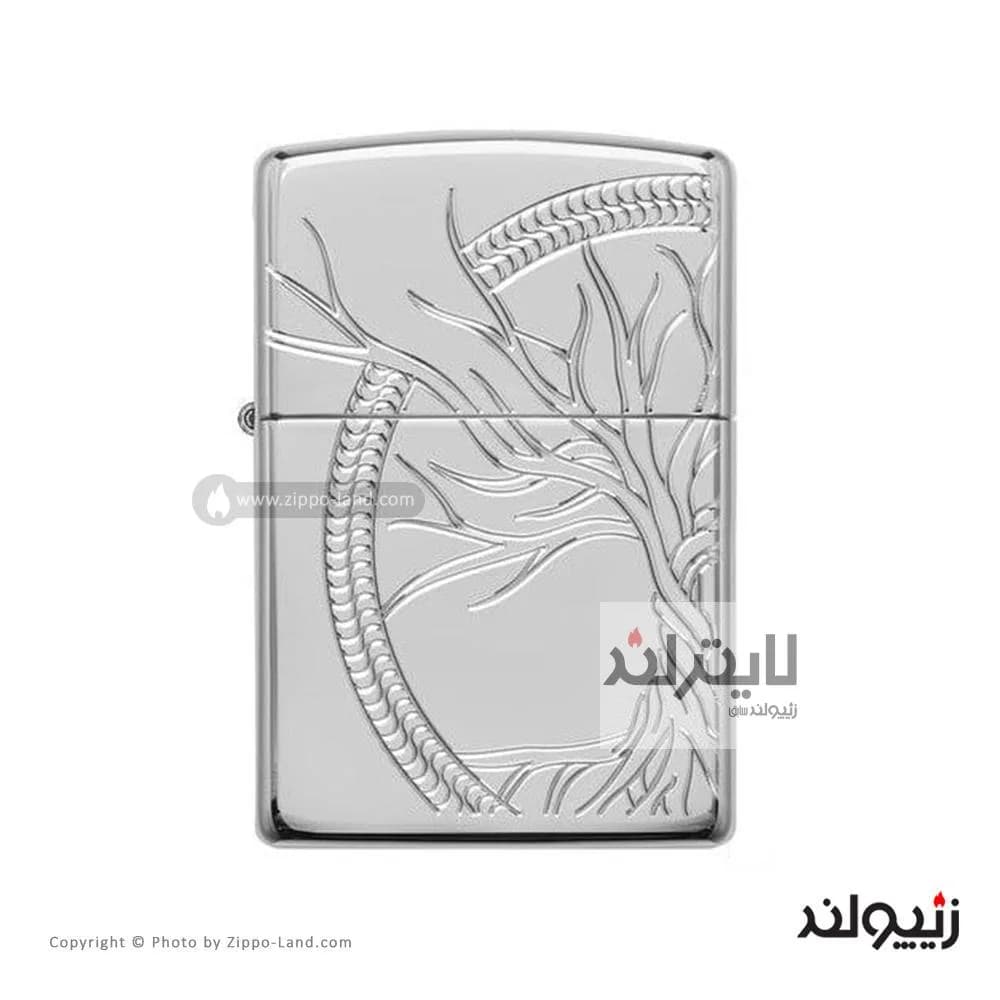 فندک زیپو مدل Sterling Silver Tree Of Life Design کد 49552