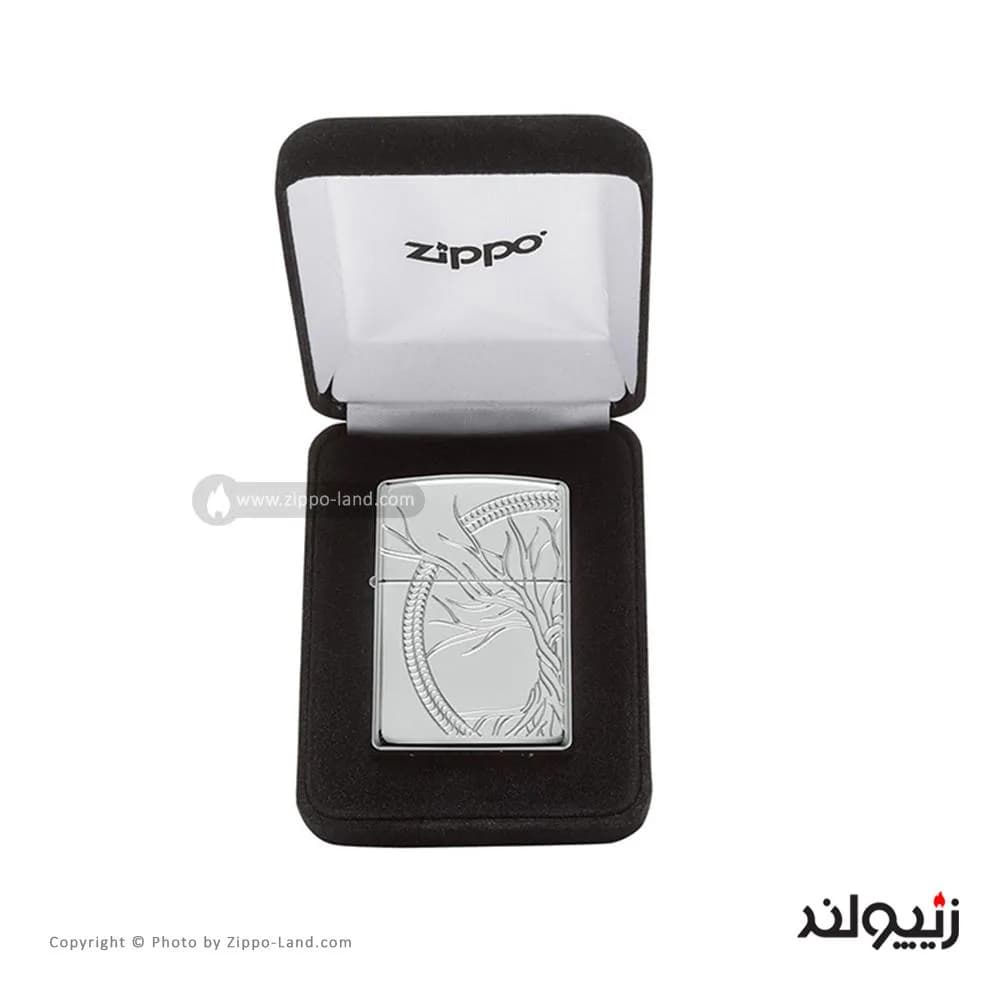 فندک زیپو مدل Sterling Silver Tree Of Life Design کد 49552 — تصویر ۶