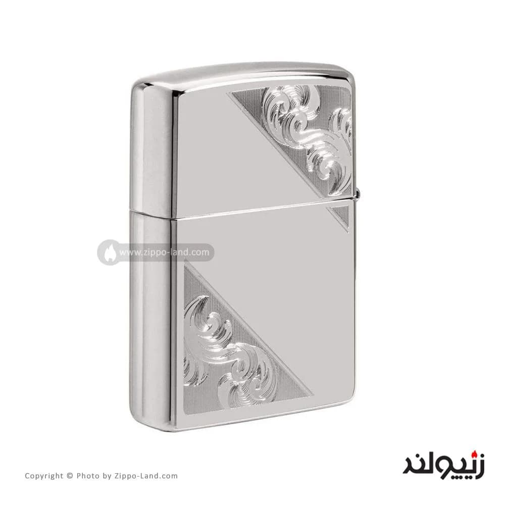 فندک زیپو مدل Sterling Silver Diagonal Filigree Design کد 49479 — تصویر ۶