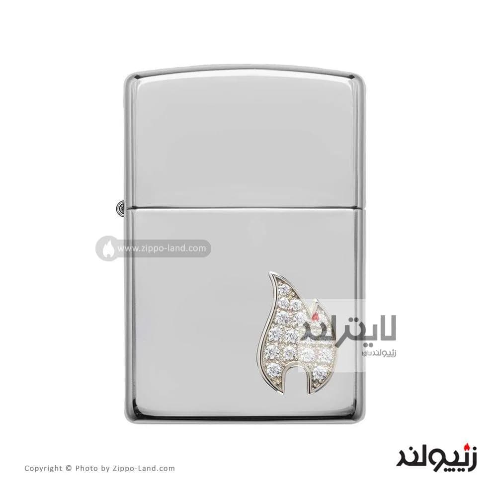 فندک زیپو مدل Sterling Silver Flame Emblem کد 49554