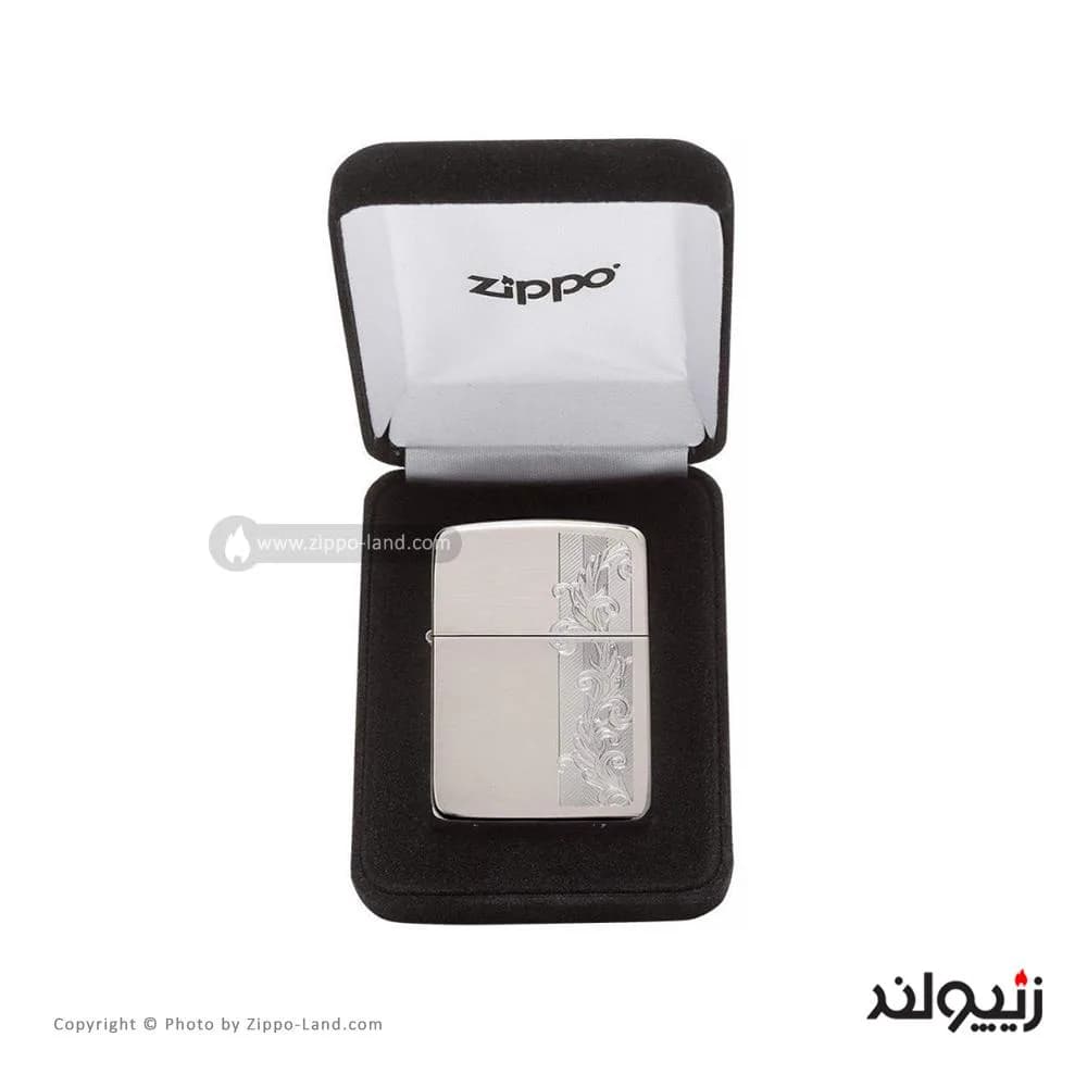 فندک زیپو مدل Sterling Silver Herringbone Filigree Design کد 49558 — تصویر ۴