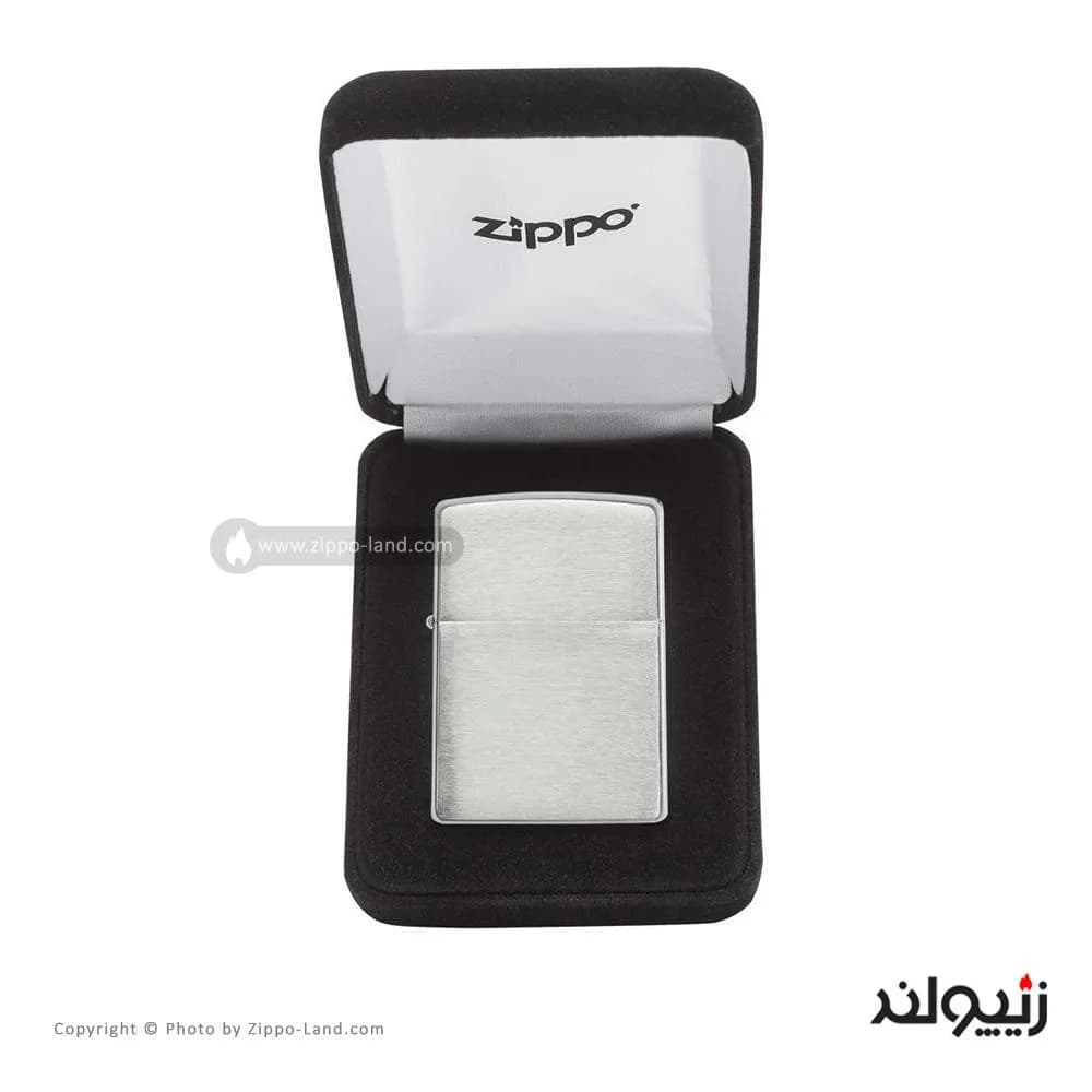 فندک زیپو مدل Brushed Sterling Silver کد 13 — تصویر ۴