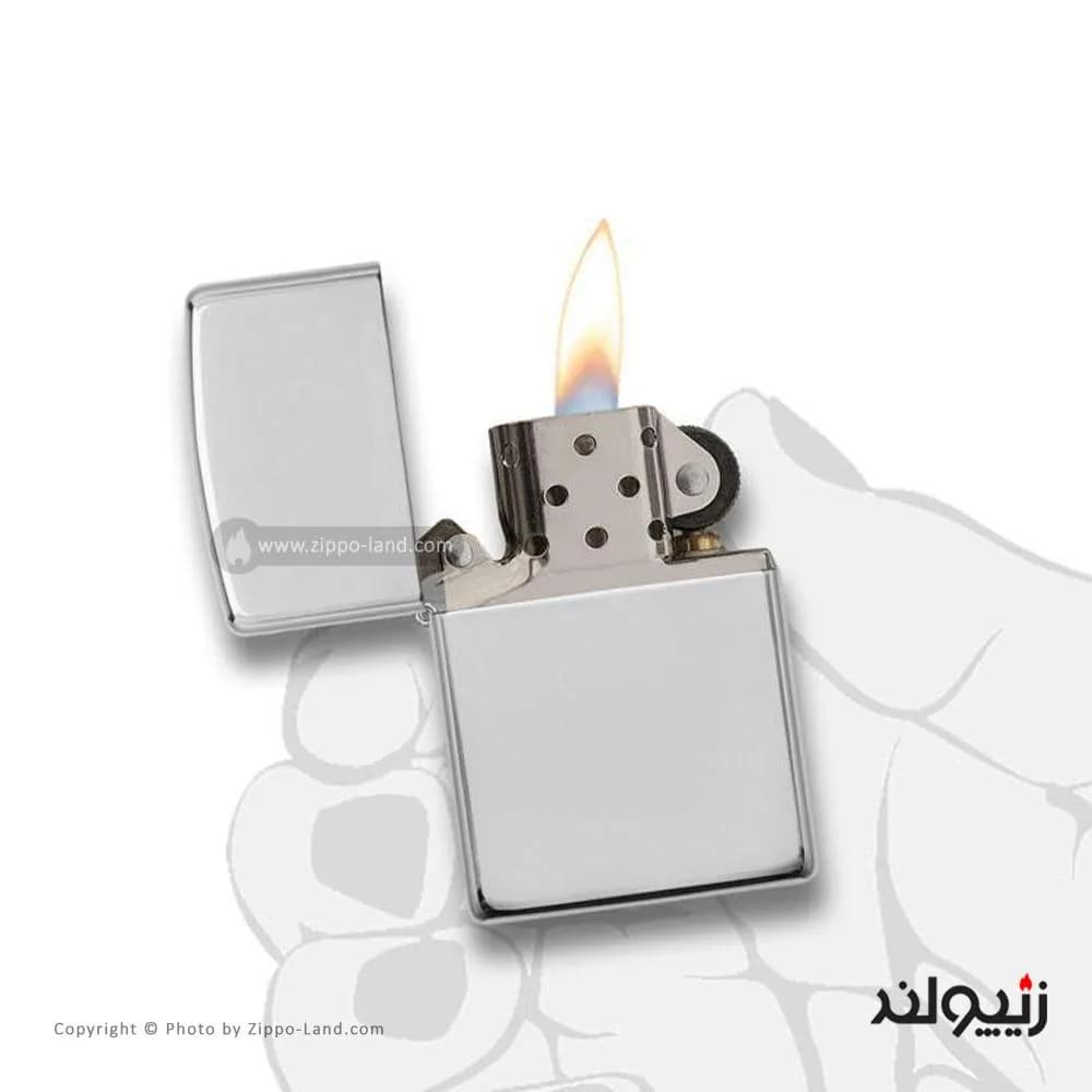 فندک زیپو مدل High Polish Sterling Silver کد 15 — تصویر ۳