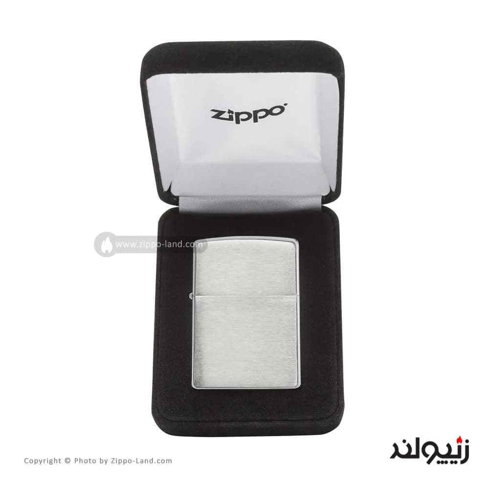 فندک زیپو مدل Armor Brushed Sterling Silver کد 27 — تصویر ۴