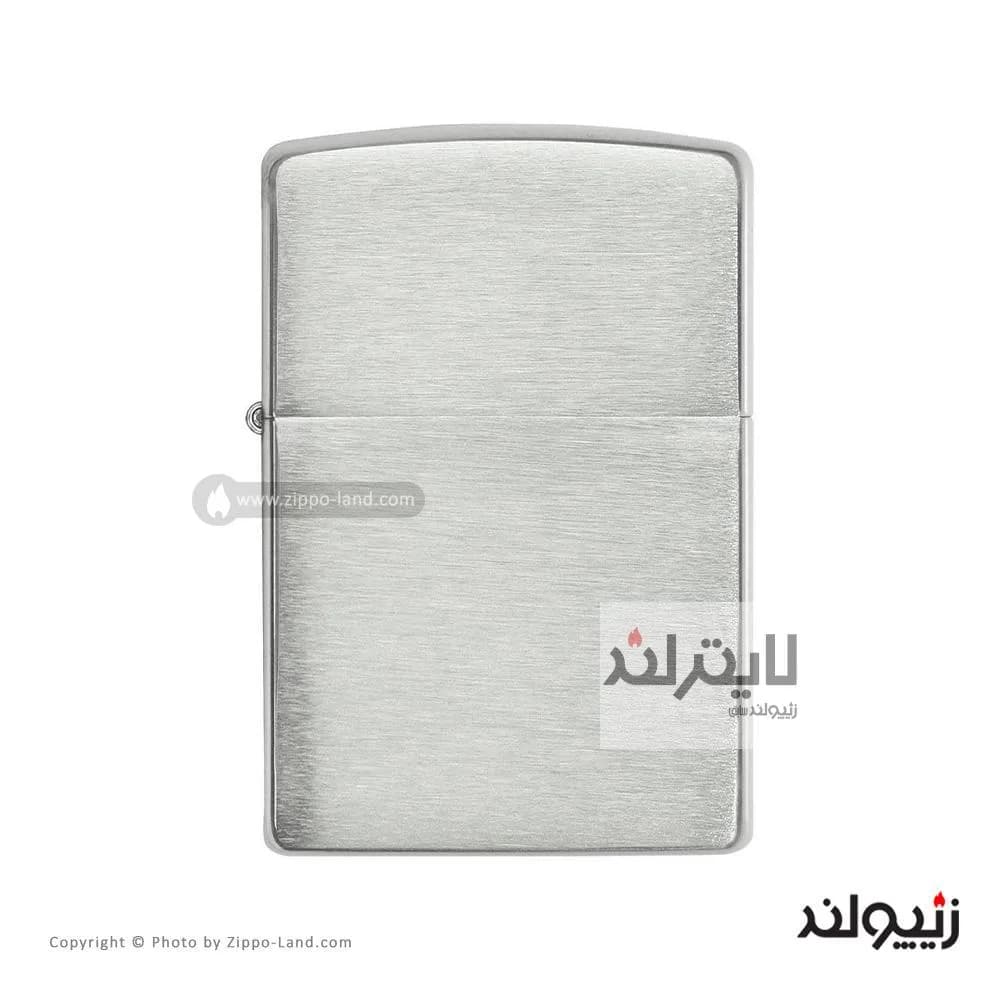 فندک زیپو مدل Armor Brushed Sterling Silver کد 27