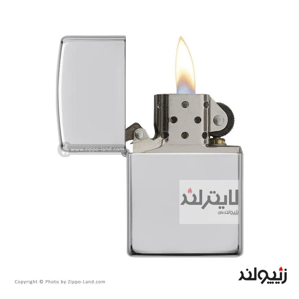 فندک زیپو مدل Armor High Polish Sterling Silver کد 26 — تصویر ۲