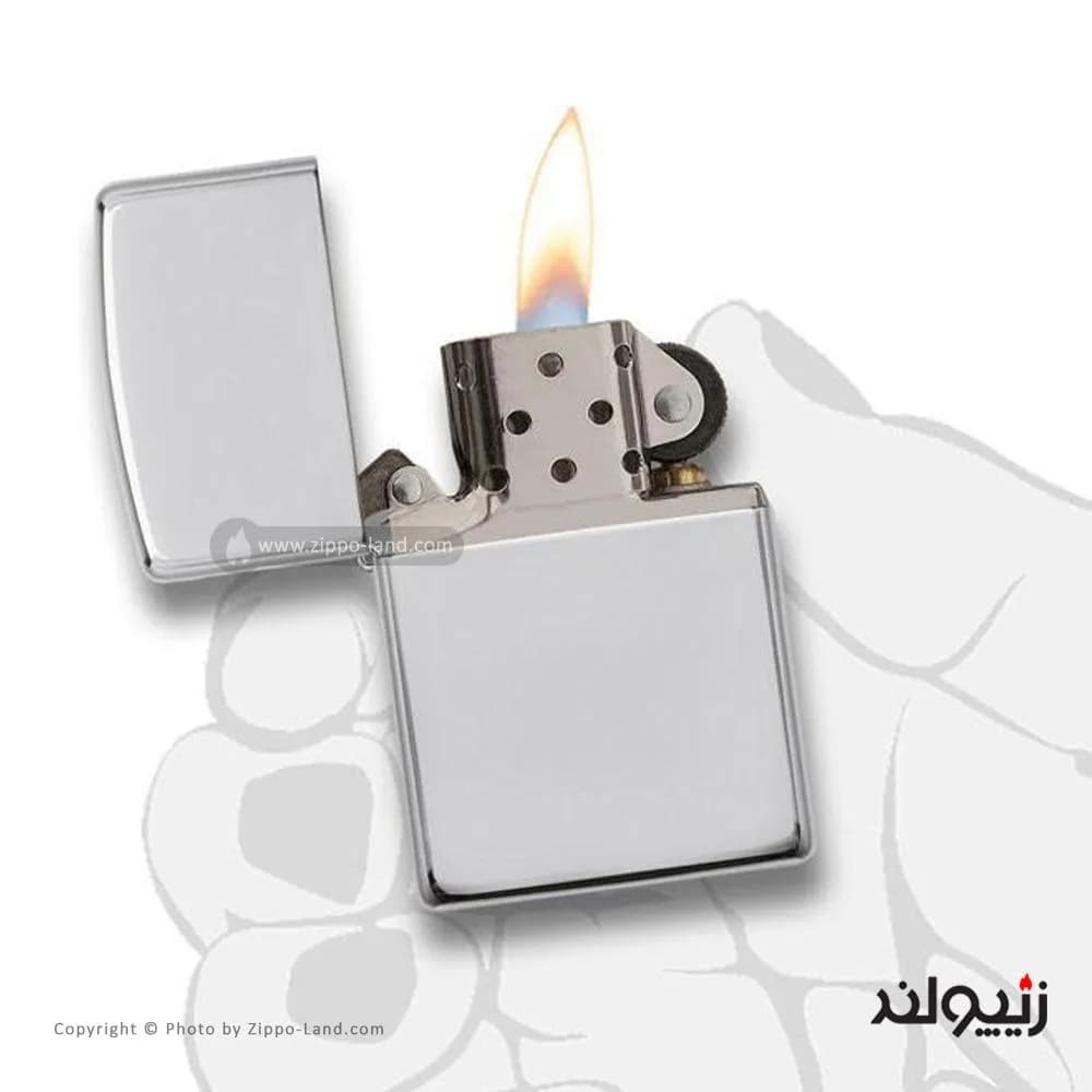 فندک زیپو مدل Armor High Polish Sterling Silver کد 26 — تصویر ۳