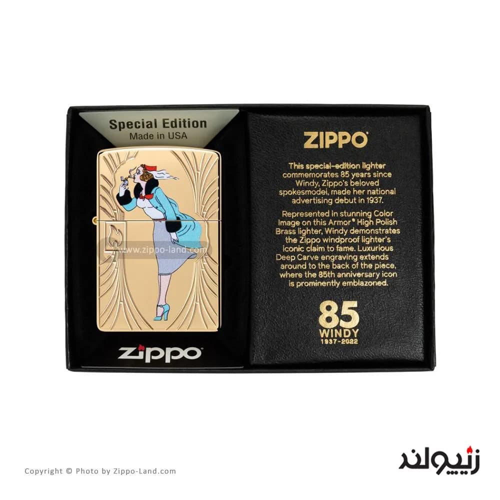 فندک زیپو مدل Windy 85th Anniversary Collectible کد 48413 — تصویر ۷