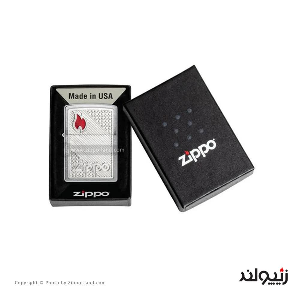فندک زیپو مدل Tiles Emblem Design کد 48126 — تصویر ۴