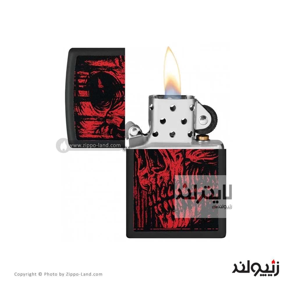 فندک زیپو مدل Red Skull Design کد 49775 — تصویر ۲