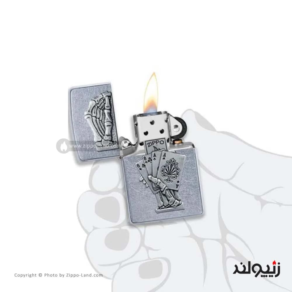 فندک زیپو مدل Dead Mans Hand Emblem Design کد 49536 — تصویر ۳