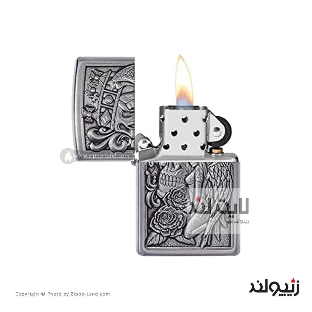 فندک زیپو مدل Skull and Angel Emblem Design کد 49442 — تصویر ۲