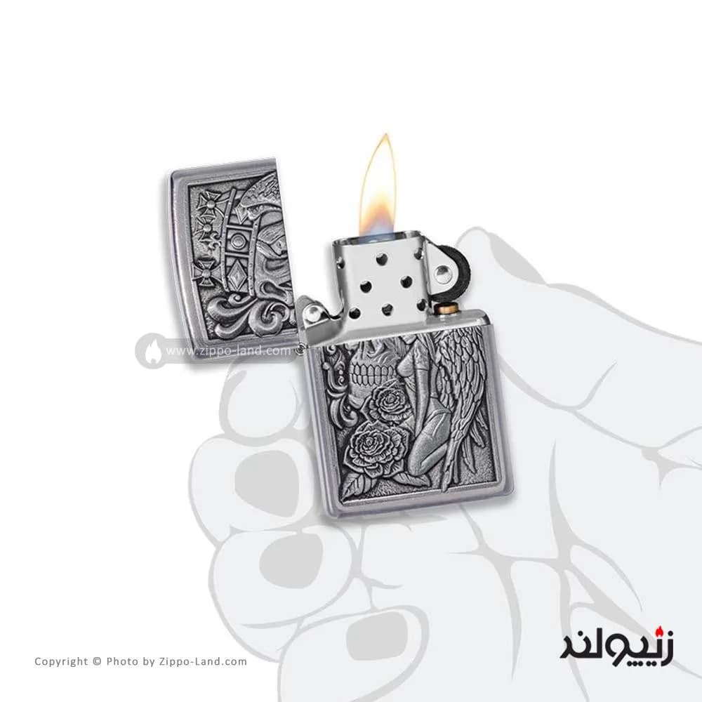 فندک زیپو مدل Skull and Angel Emblem Design کد 49442 — تصویر ۳