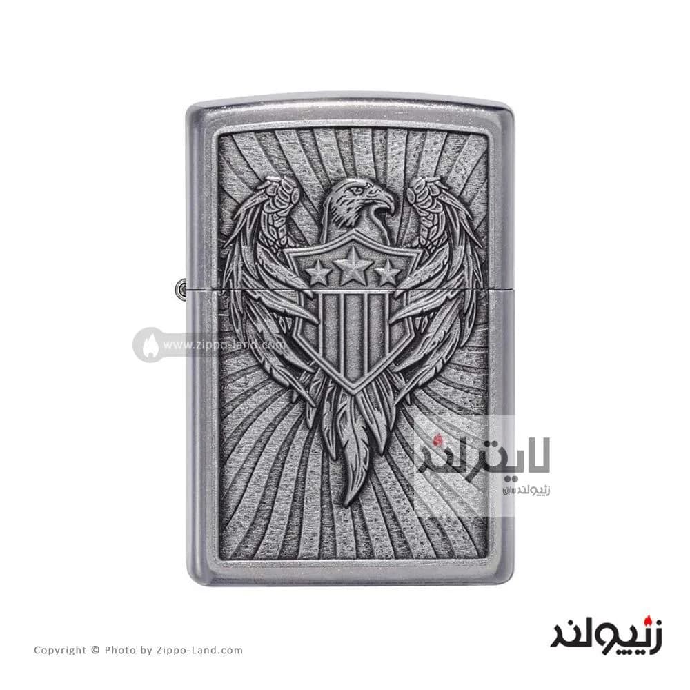 فندک زیپو مدل Eagle Shield Emblem Design کد 49450