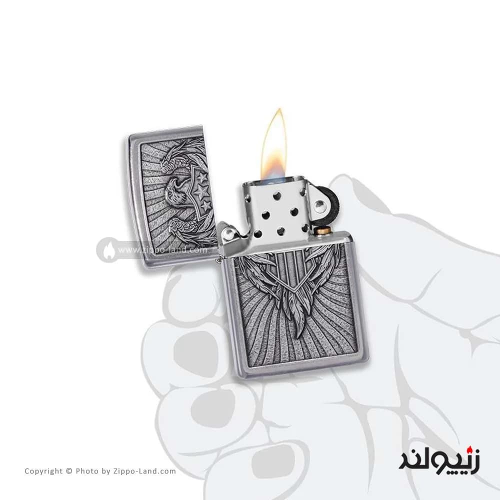 فندک زیپو مدل Eagle Shield Emblem Design کد 49450 — تصویر ۳