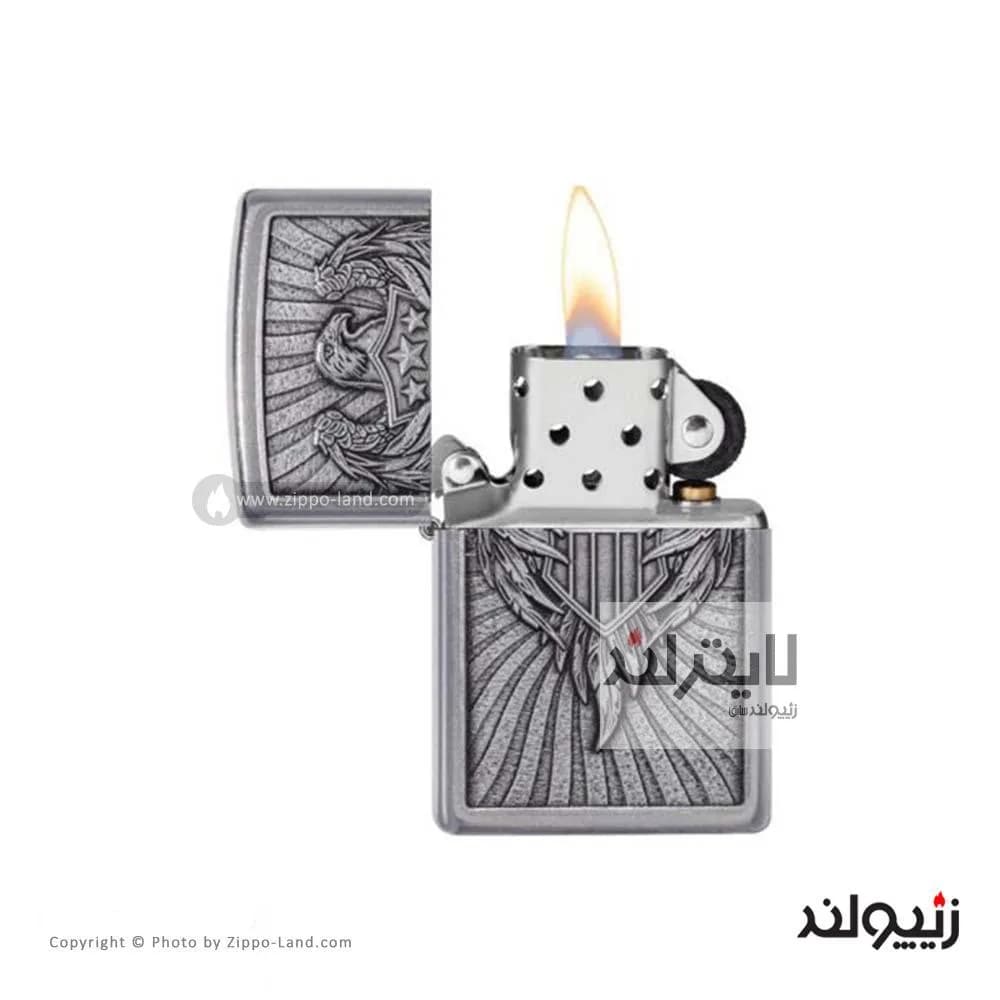 فندک زیپو مدل Eagle Shield Emblem Design کد 49450 — تصویر ۲