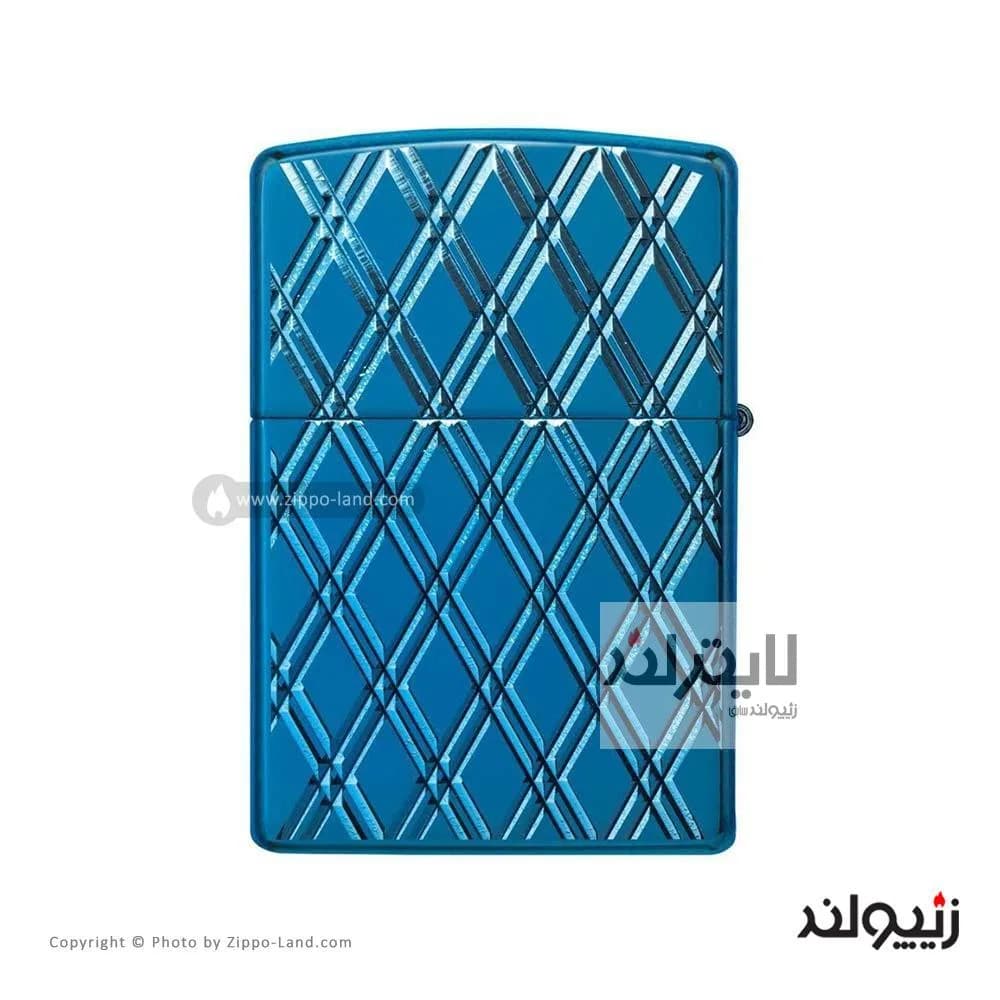فندک زیپو مدل Armor High Polish Blue Diamonds کد 29964 — تصویر ۲