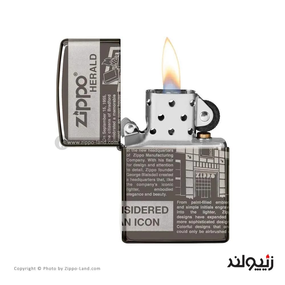 فندک زیپو مدل Zippo Newsprint Design کد 49049 — تصویر ۳