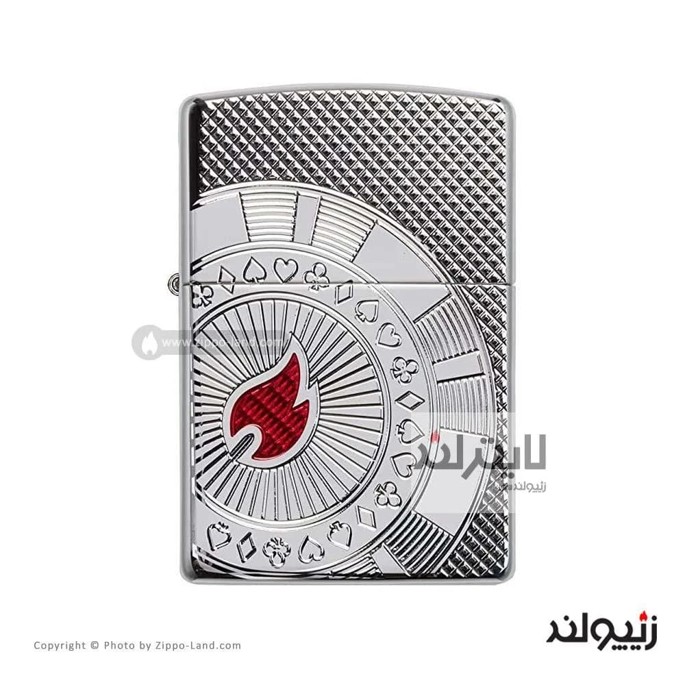 فندک زیپو مدل Armor Poker Chip Design کد 49058