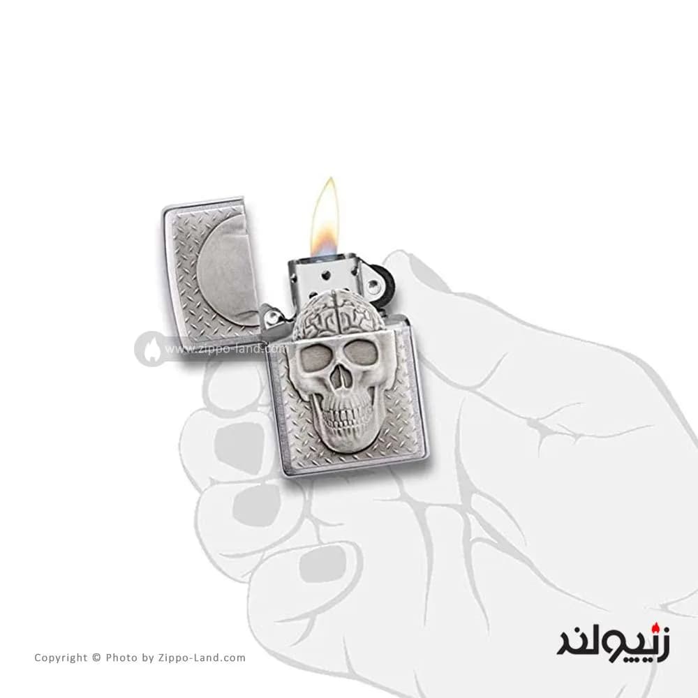 فندک زیپو مدل Skull With Brain Surprise کد 29818 — تصویر ۳