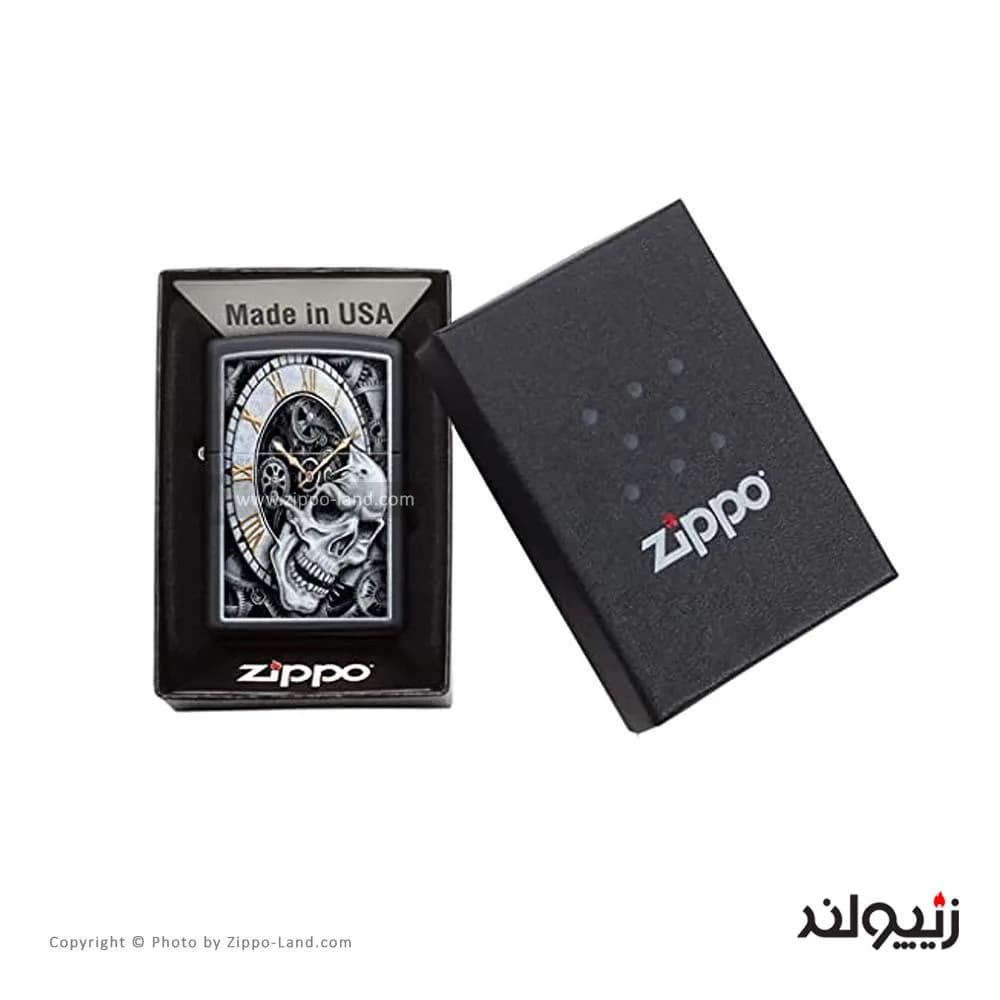 فندک زیپو مدل Skull Clock Design کد 29854 — تصویر ۴