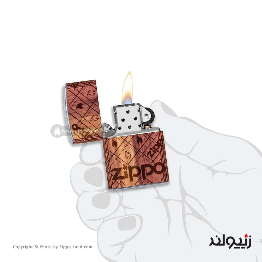 فندک زیپو مدل Woodchuck USA Zippo Cedar Wrap کد 49331 — تصویر ۳