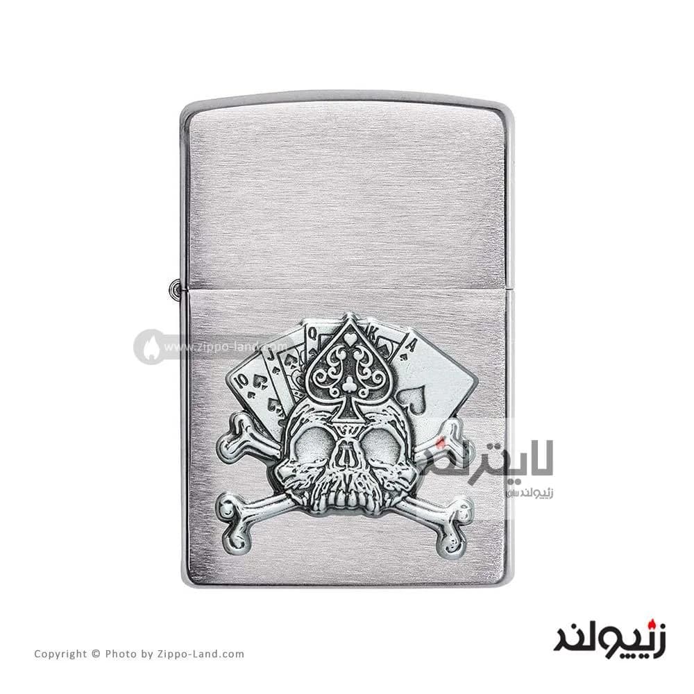 فندک زیپو مدل Card Skull Emblem Design کد 49293