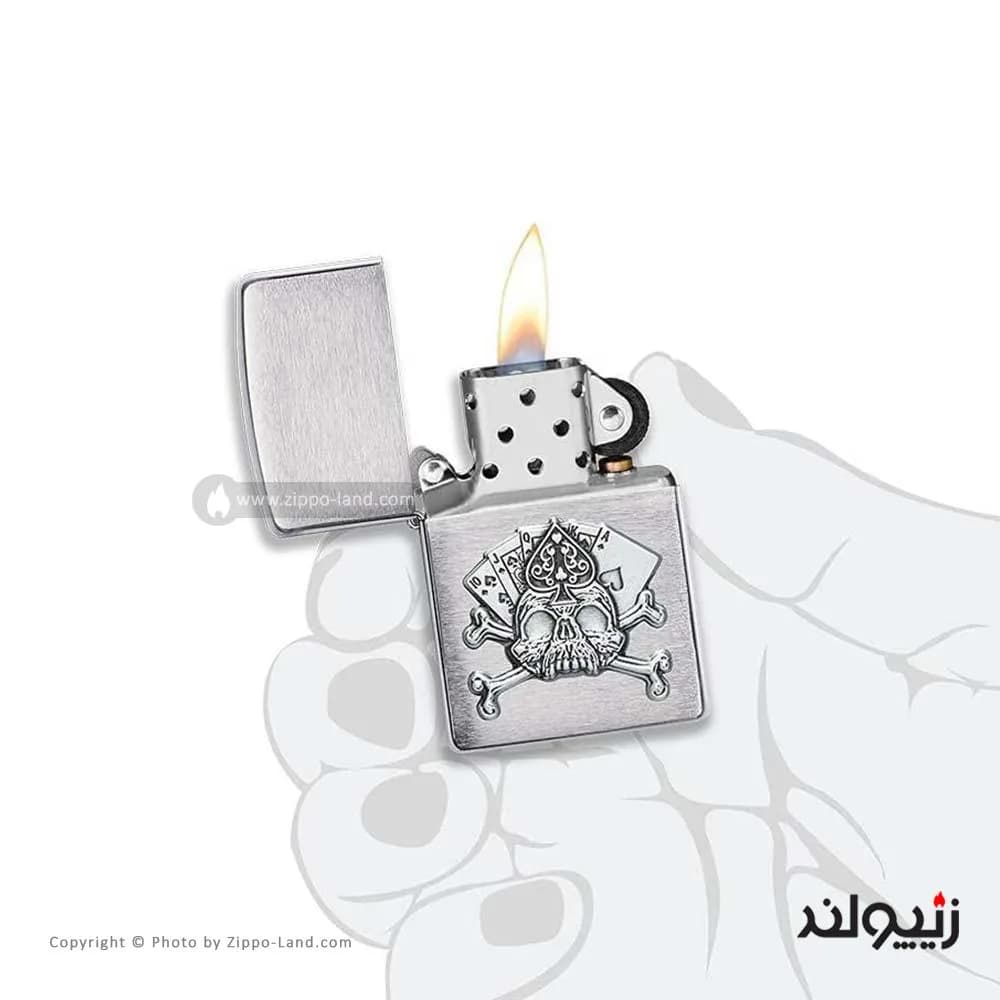 فندک زیپو مدل Card Skull Emblem Design کد 49293 — تصویر ۳