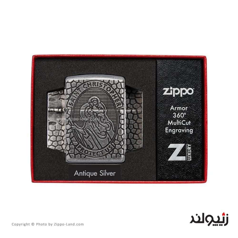 فندک زیپو مدل Armor ST.Christopher Metal کد 49160 — تصویر ۵