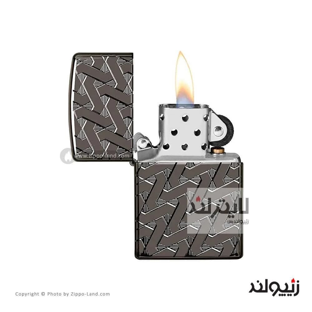 فندک زیپو مدل Armor Geometric Weave کد 49173 — تصویر ۲