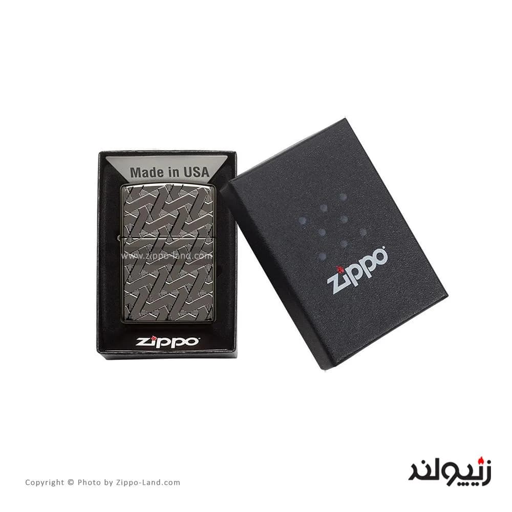 فندک زیپو مدل Armor Geometric Weave کد 49173 — تصویر ۳