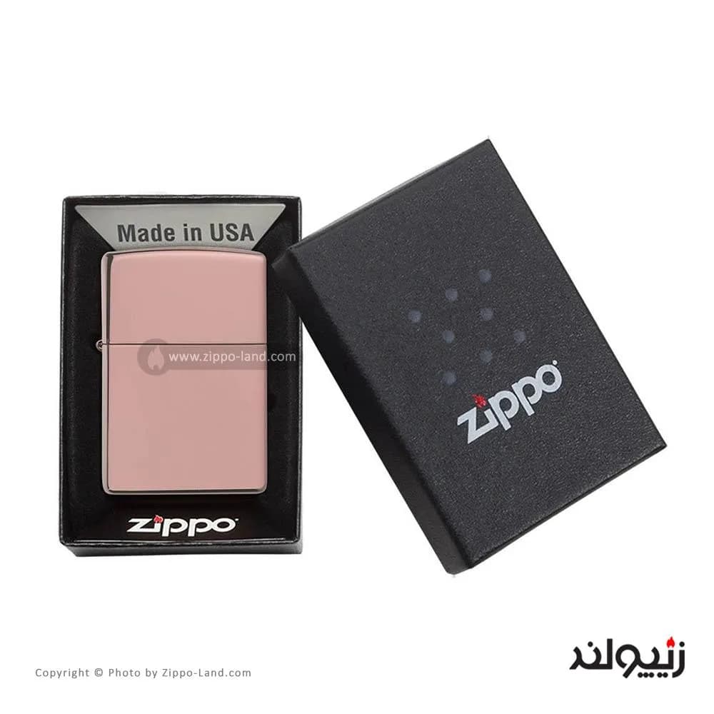 فندک زیپو مدل Classic High Polish Rose Gold کد 49190 — تصویر ۴