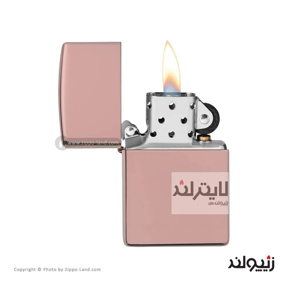 فندک زیپو مدل Classic High Polish Rose Gold کد 49190 — تصویر ۲
