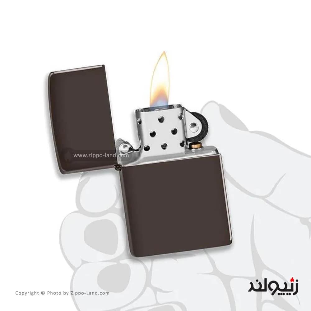 فندک زیپو مدل Classic Brown کد 49180 — تصویر ۳