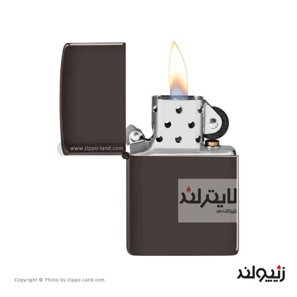 فندک زیپو مدل Classic Brown کد 49180 — تصویر ۲