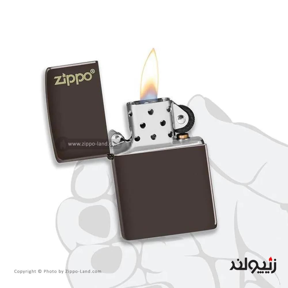 فندک زیپو مدل Classic Brown Zippo Logo کد 49180zl — تصویر ۳