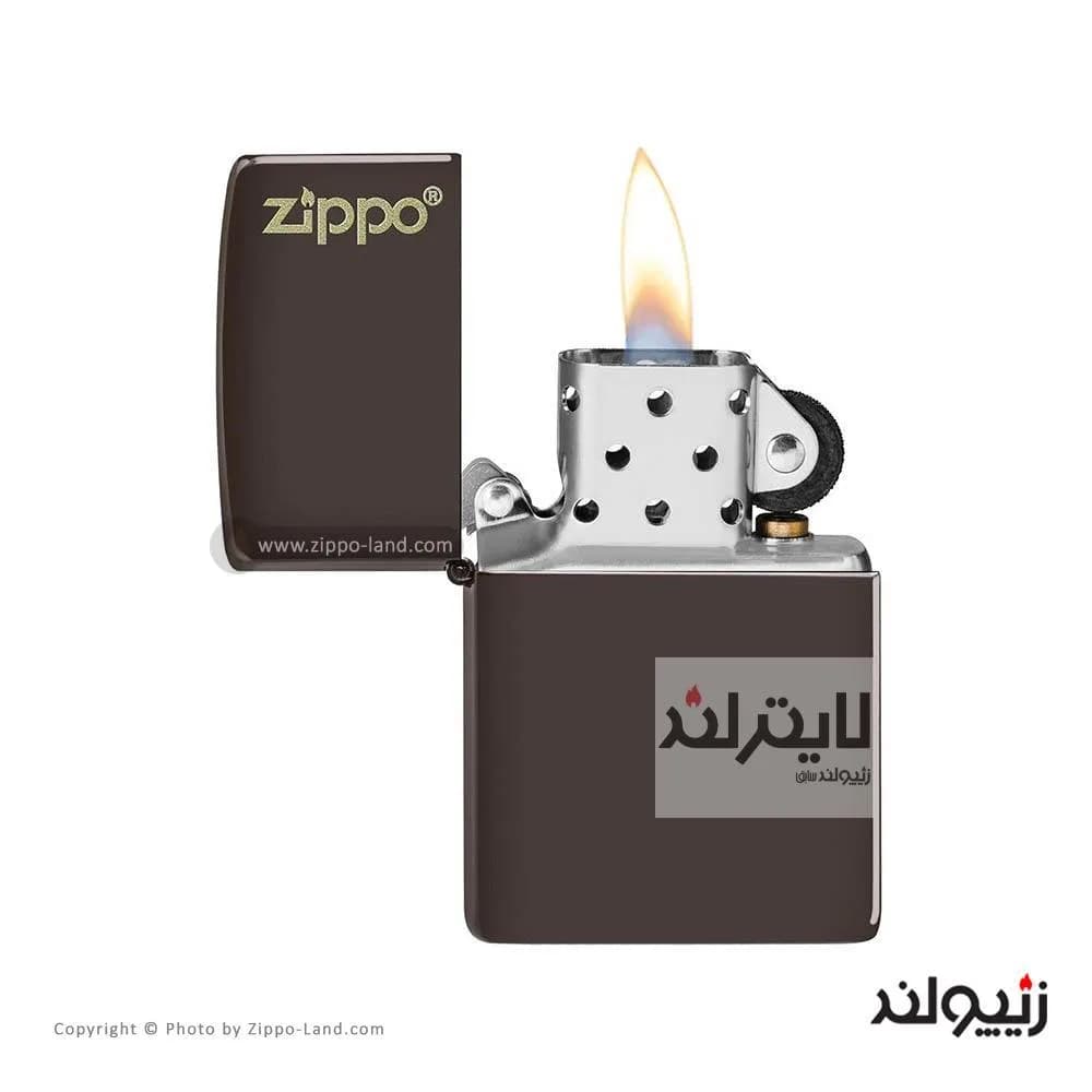 فندک زیپو مدل Classic Brown Zippo Logo کد 49180zl — تصویر ۲