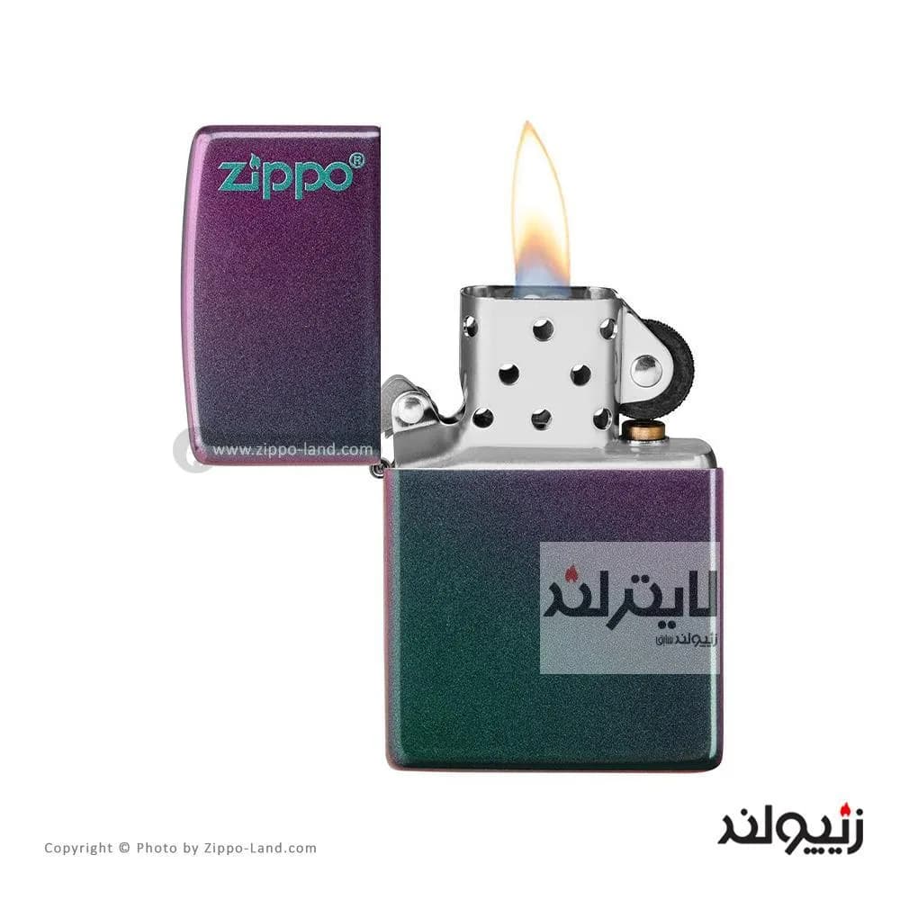 فندک زیپو مدل Classic Iridescent Zippo Logo کد 49146zl — تصویر ۲