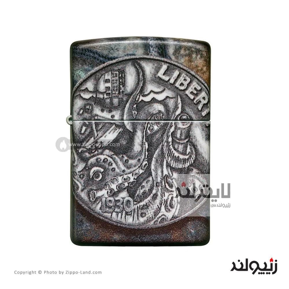 فندک زیپو مدل Pirate Coin Design کد 49434